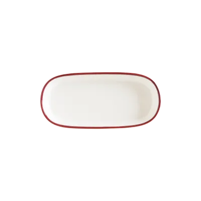 Linea Burgundy Hygge 14cm Oval Plate