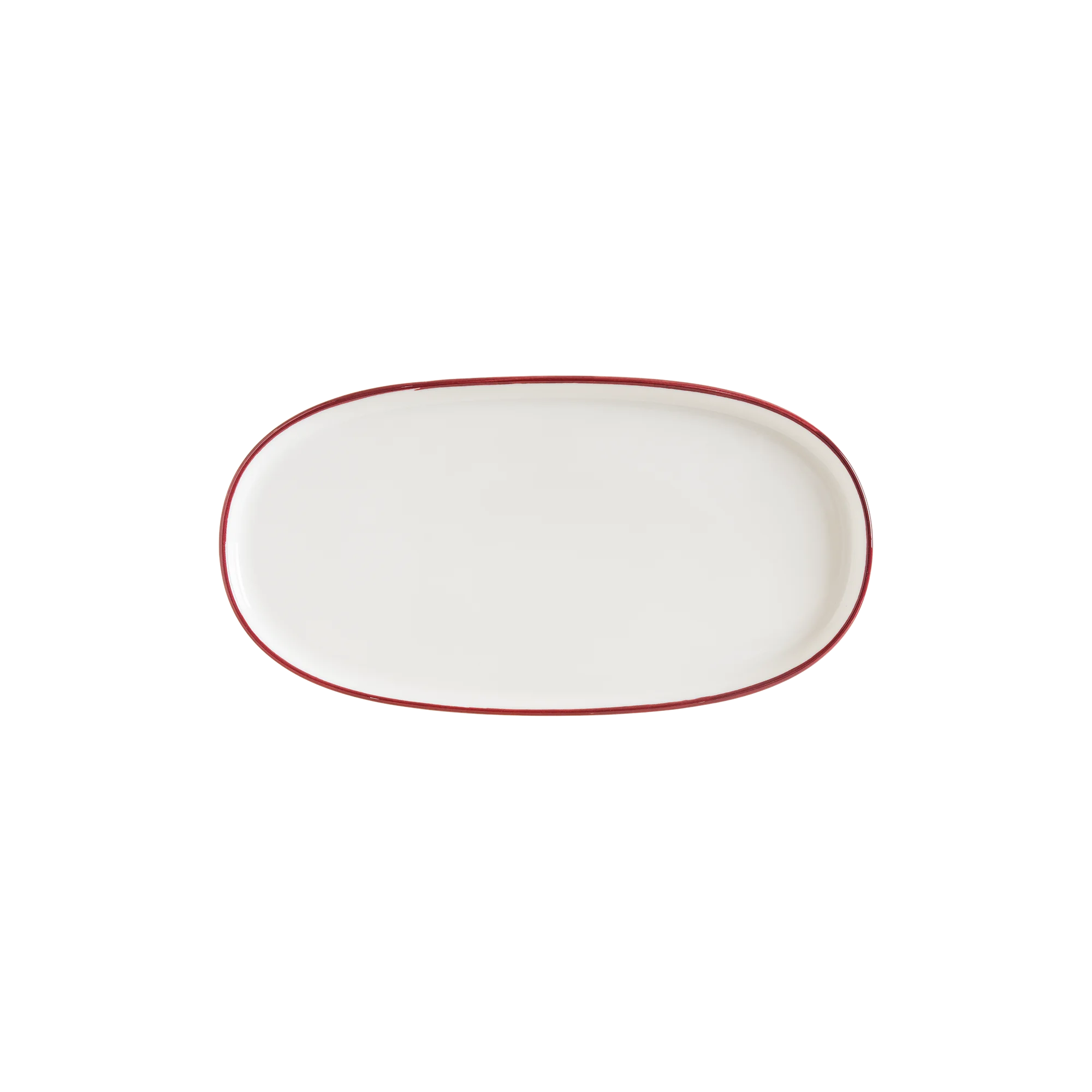 Linea Burgundy Hygge 25cm  Oval Plate