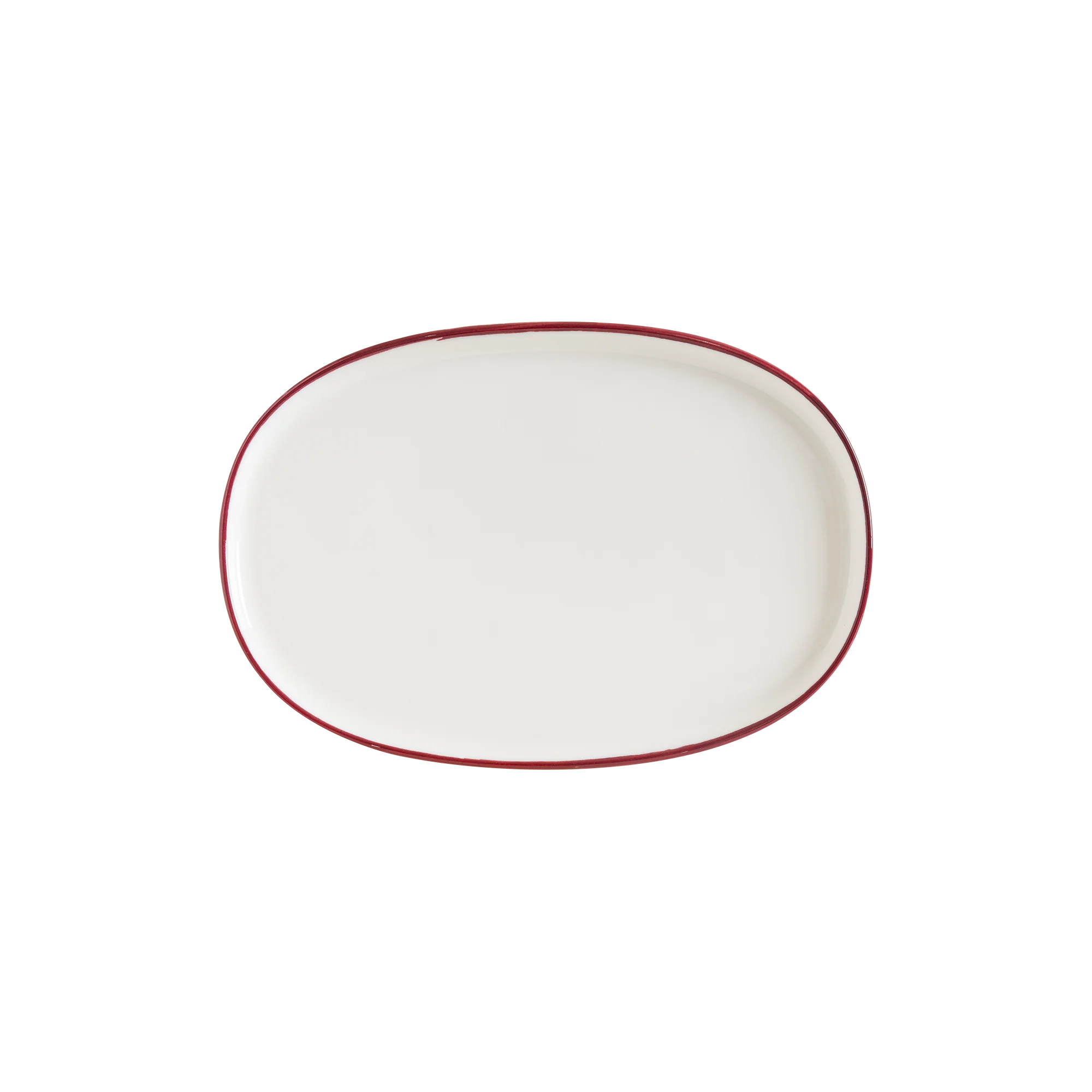 Linea Burgundy Hygge 34 cm Oval Plate