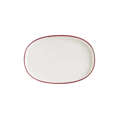 Linea Burgundy Hygge 34 cm Oval Plate