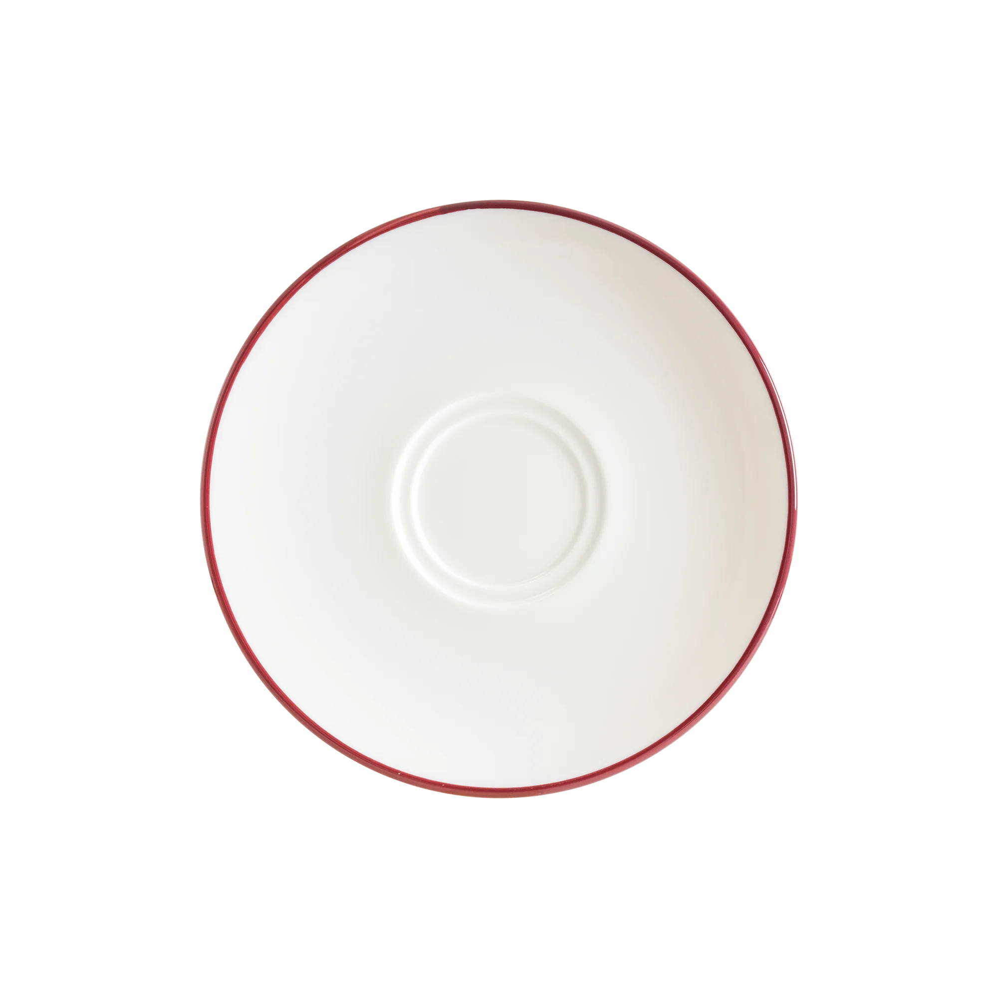 Linea Burgundy Coffee Saucer 16 cm