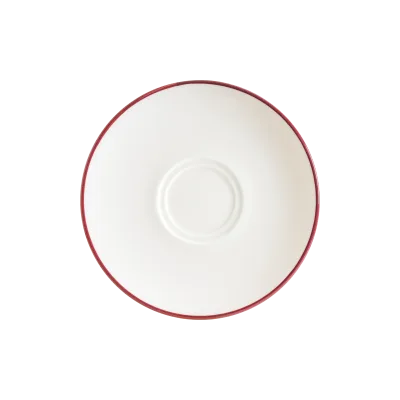 Linea Burgundy Coffee Saucer 16 cm