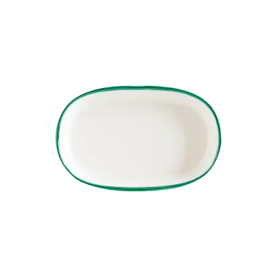 Linea Green Hygge 10cm Oval Plate