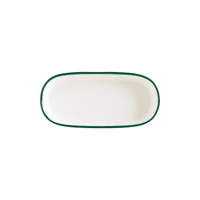 Linea Green Hygge 18 cm Oval Plate