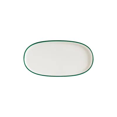 Linea Green Hygge 25cm  Oval Plate