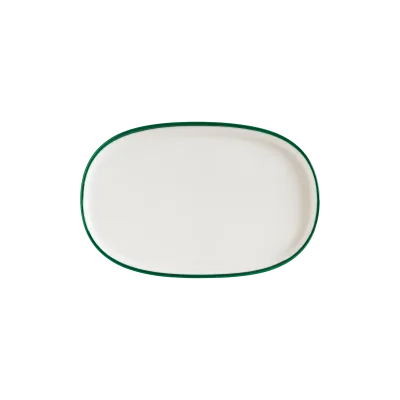 Linea Green Hygge 34 cm Oval Plate