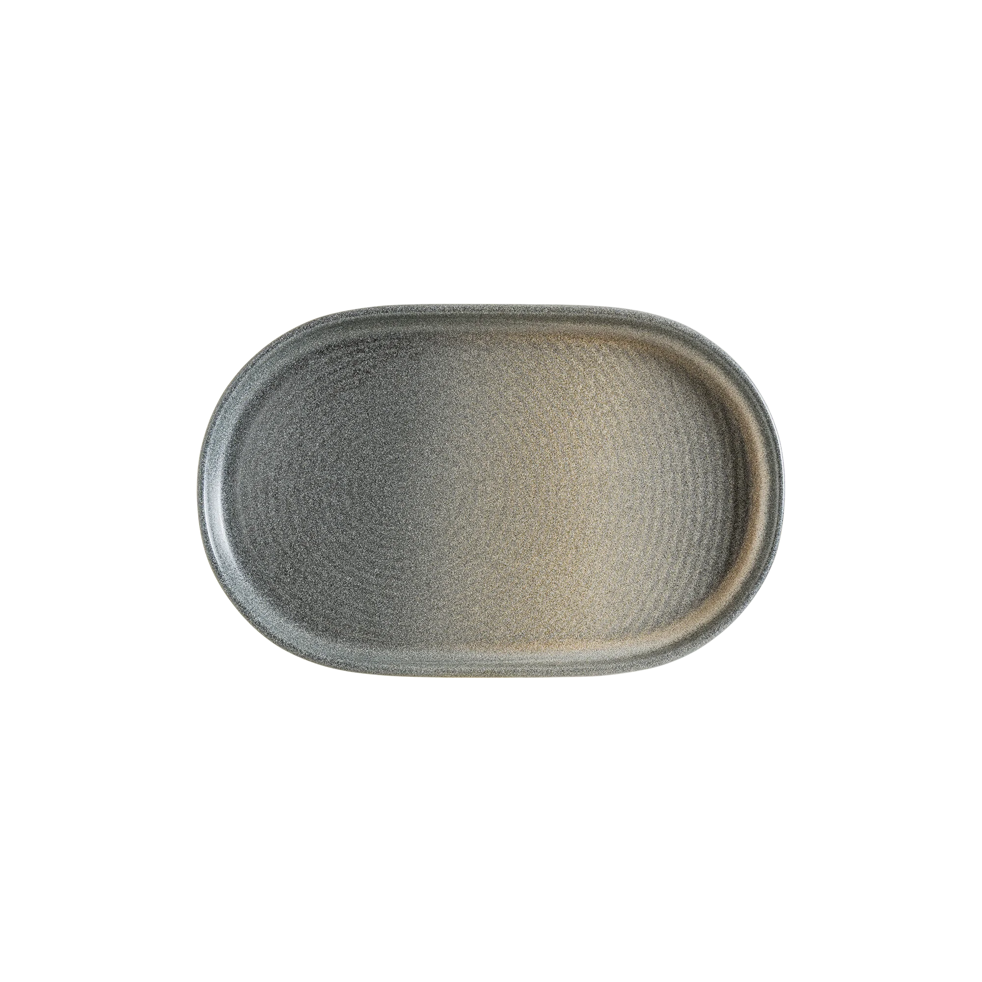 Hornfels Ripple Oval Plate 15 cm