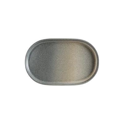 Hornfels Ripple Oval Plate 15 cm