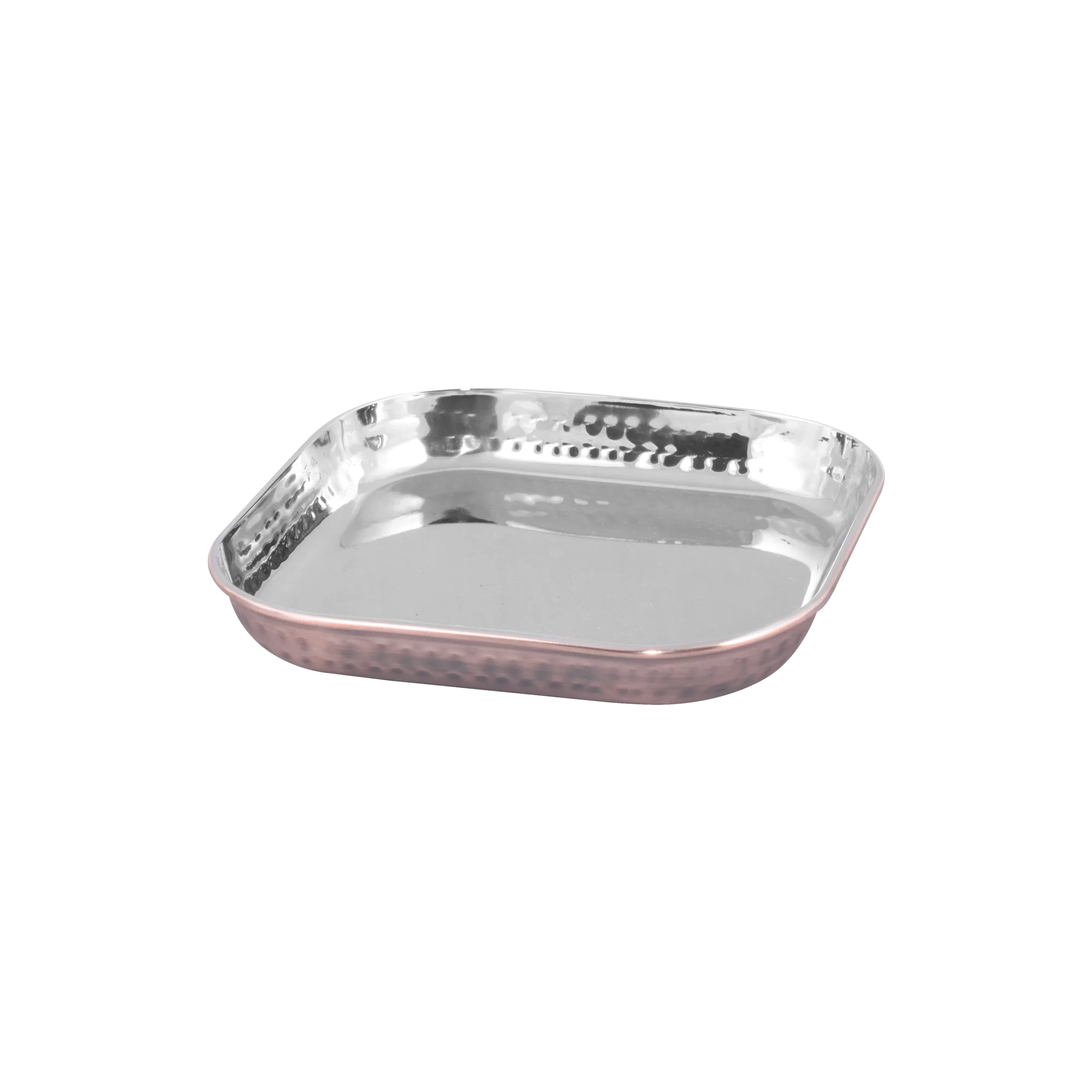Copper Mini Square Snack Plate B 13.25 x 13.25cm