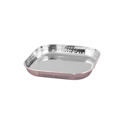 Copper Mini Square Snack Plate B 13.25 x 13.25cm