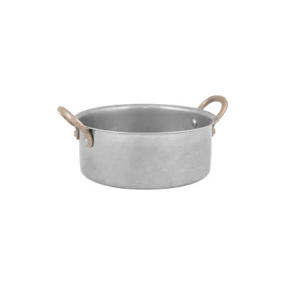 Antique Heavy Fry Pan - with 2 Side Brass Handles 13.5 x 4.75 cm - 600 ml