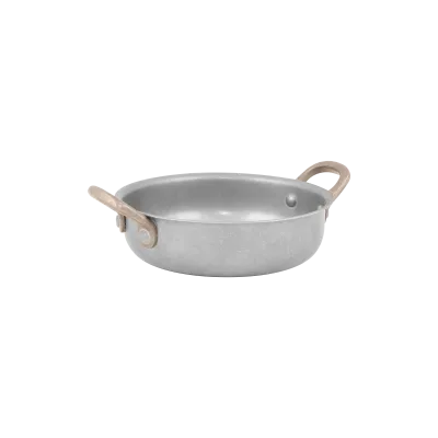 Antique Heavy Fry Pan - with 2 Side Brass Handles 18 x 4.5 cm - 900 ml
