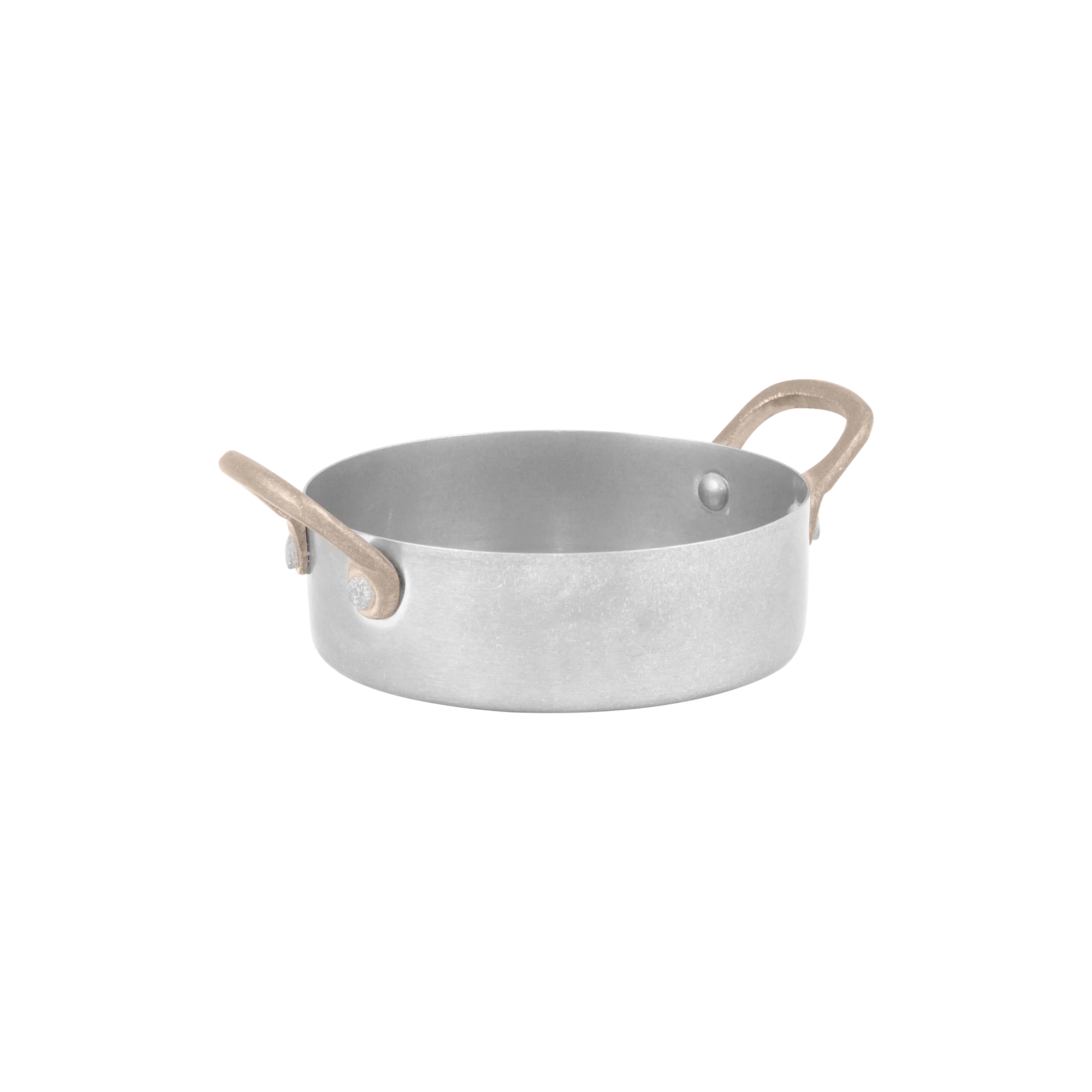 Antique Mini Fry Pan with 2 Side Brass Handles - 4x12.25 x 3.5 cm 400 ml