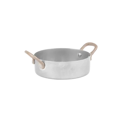 Antique Mini Fry Pan with 2 Side Brass Handles - 4x12.25 x 3.5 cm 400 ml