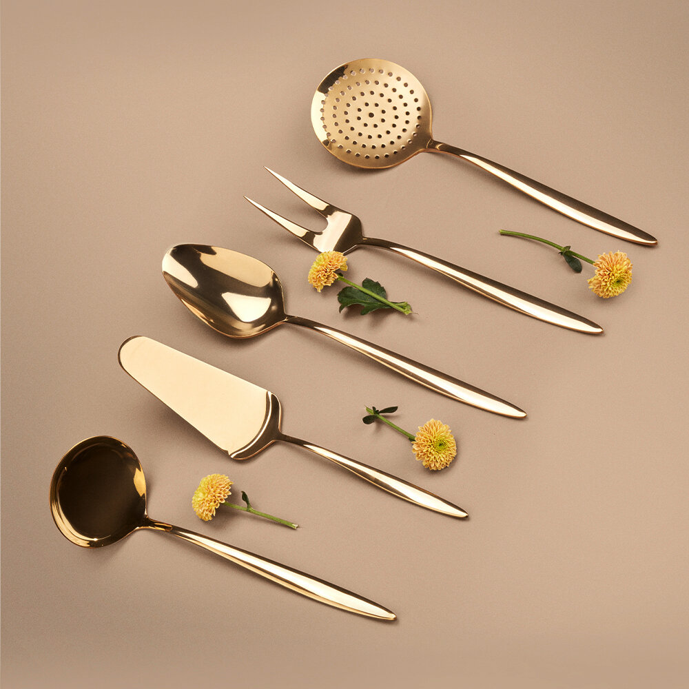 Hisar Mercury 5 Parça Çelik Servis Seti Titanyum Bronz