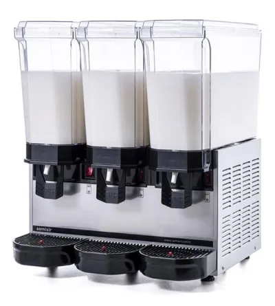 Klasik Triple Fıskiyeli+Karıştırıcılı+Karıştırıcılı Soğuk İçecek Dispenseri 20+20+20 Litre Inox 60.SMMI