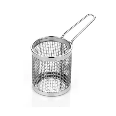 Paslanmaz Mini Yuvarlak Fritöz Sepeti