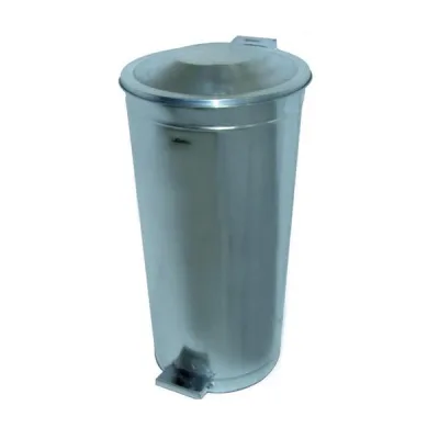Galvaniz Pedallı Çöp Kovası