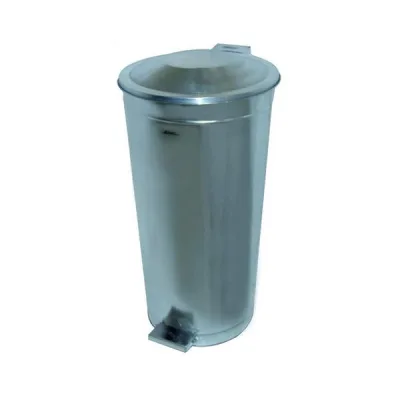 Galvaniz Pedallı Çöp Kovası