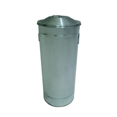 Galvaniz Kapaklı Çöp Kovası