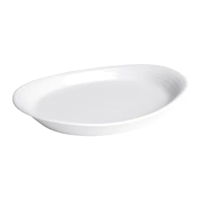 Porselen Focus Beyaz Kayık Tabak 34Cm  