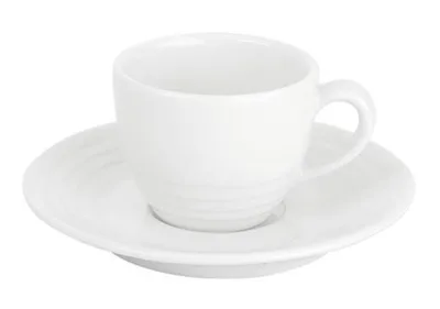 Porselen Focus Beyaz Tabaklı Kahve Finca