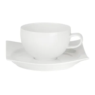 Porselen Zen Beyaz Tabaklı Çay Fincanı 2