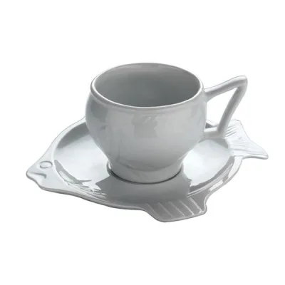 Porselen Balık Çay Fincan Takımı