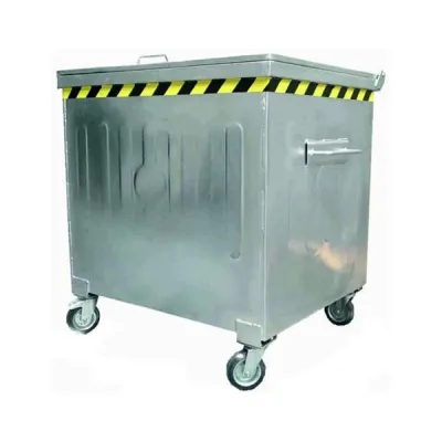 Metal Galvaniz Çöp Konteyner